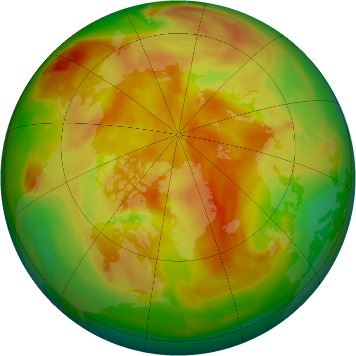 Arctic ozone map for 05 May 2015